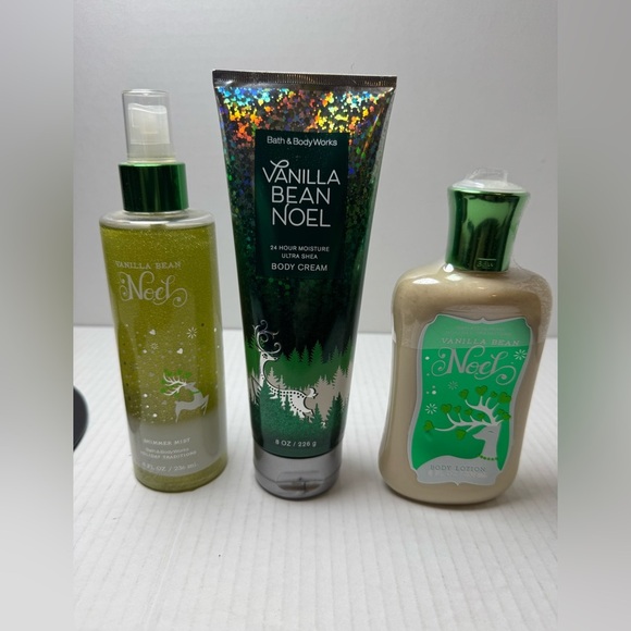 Bath & Body Works VANILLA BEAN NOEL Shimmer  Mist & Body Cream & Lotion - Picture 1 of 6